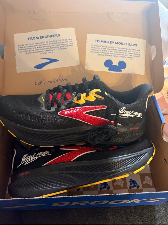 Brooks Other - Brooks Men's Black Red Yellow Mickey Mouse Running Shoes